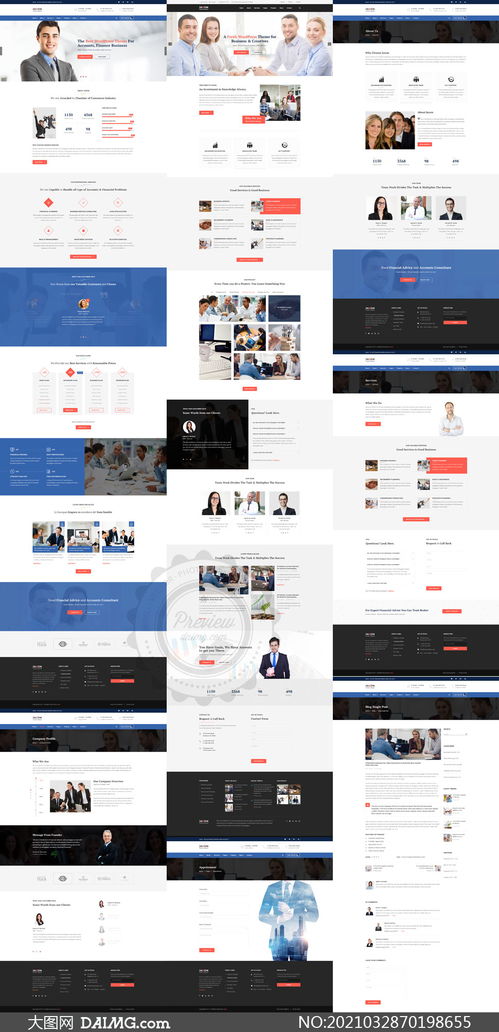 构建高效商务金融网站 设计模板与素材全攻略